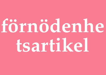Synonym förnödenhetsartikel