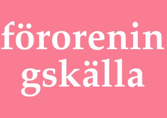 Synonym föroreningskälla
