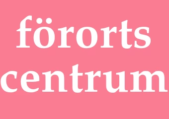Synonym förortscentrum