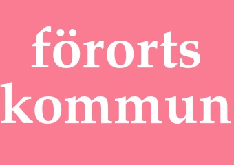 Synonym förortskommun