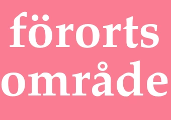 Synonym förortsområde