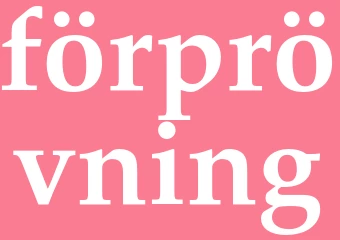 Synonym förprövning