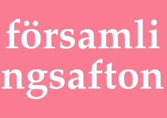 Synonym församlingsafton