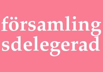 Synonym församlingsdelegerad