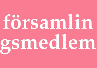 Synonym församlingsmedlem
