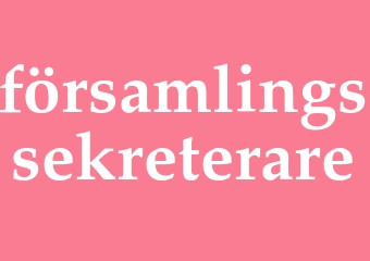 Synonym församlingssekreterare