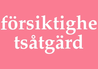 Synonym försiktighetsåtgärd