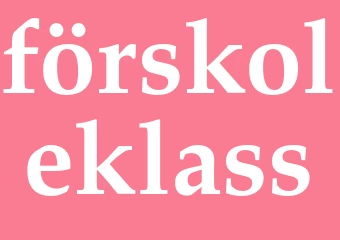 Synonym förskoleklass