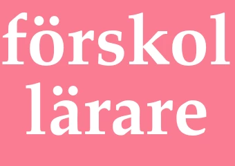 Synonym förskollärare