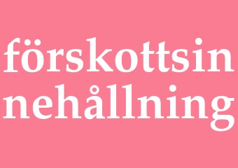 Synonym förskottsinnehållning