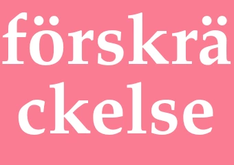 Synonym förskräckelse