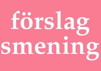Synonym förslagsmening