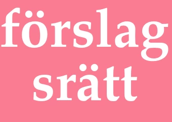 Synonym förslagsrätt
