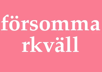 Synonym försommarkväll