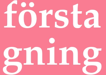 Synonym förstagning