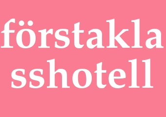 Synonym förstaklasshotell