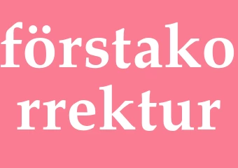 Synonym förstakorrektur