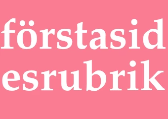 Synonym förstasidesrubrik