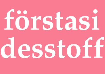 Synonym förstasidesstoff