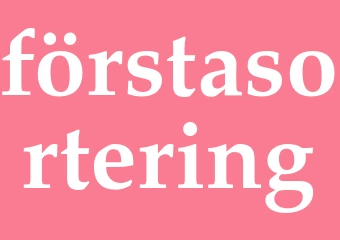 Synonym förstasortering
