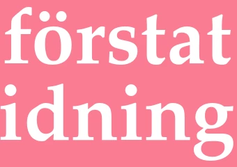 Synonym förstatidning