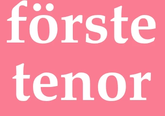 Synonym förstetenor