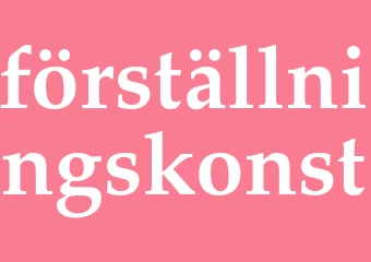 Synonym förställningskonst