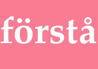 Synonym förstå