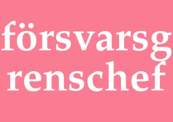 Synonym försvarsgrenschef