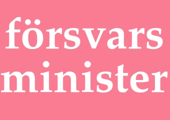 Synonym försvarsminister