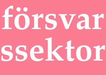 Synonym försvarssektor
