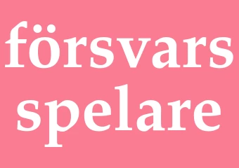 Synonym försvarsspelare
