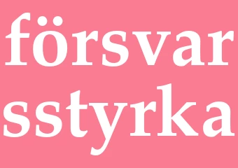 Synonym försvarsstyrka