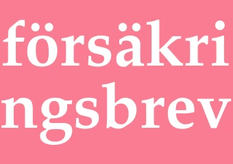 Synonym försäkringsbrev