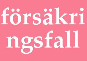 Synonym försäkringsfall
