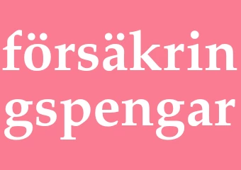 Synonym försäkringspengar