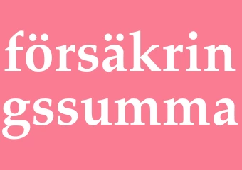 Synonym försäkringssumma