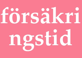 Synonym försäkringstid