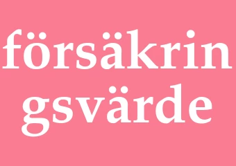 Synonym försäkringsvärde
