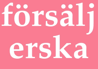 Synonym försäljerska