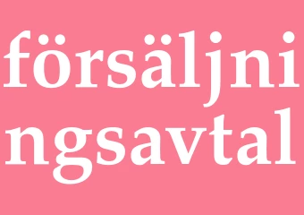Synonym försäljningsavtal
