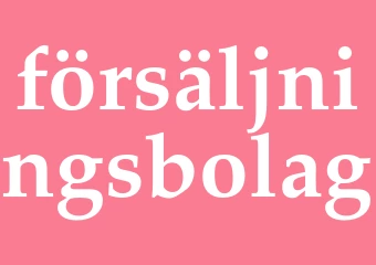 Synonym försäljningsbolag