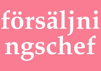 Synonym försäljningschef