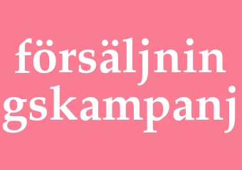 Synonym försäljningskampanj