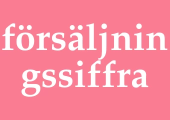 Synonym försäljningssiffra