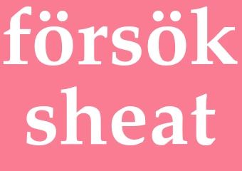Synonym försöksheat