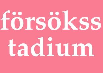 Synonym försöksstadium