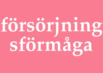 Synonym försörjningsförmåga