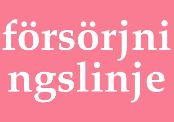 Synonym försörjningslinje