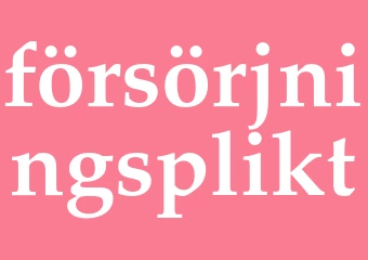 Synonym försörjningsplikt